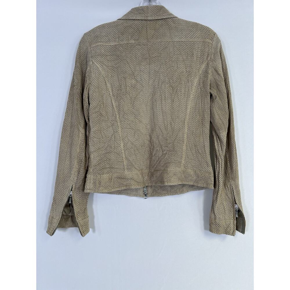Vintage Womyn 100% Leather Cutout Jacket Perforated Women's‎ Size Small - Picture 2 of 11